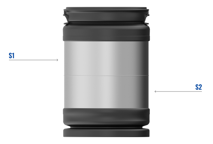 1/2 BBL ECO keg branding area