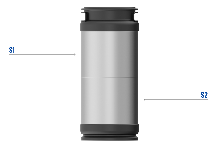 1/6 BBL ECO keg branding area