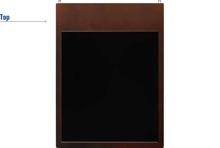 Wall-mounted bar chalk board branding area