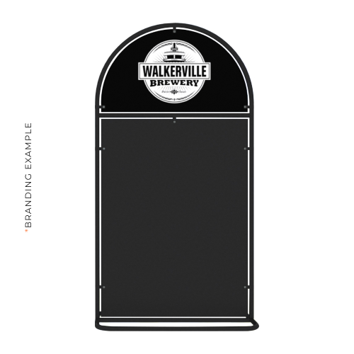 Outdoor bar chalk board branding example