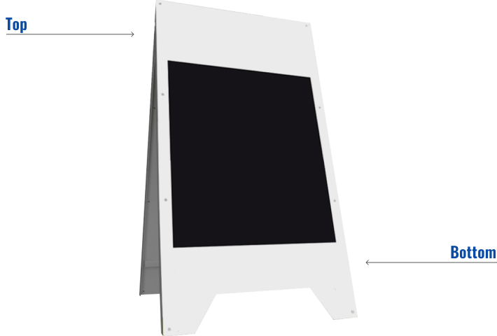 Outdoor chalk board branding area