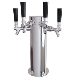 4-Tap 3" Column Draft Beer Tower - Air