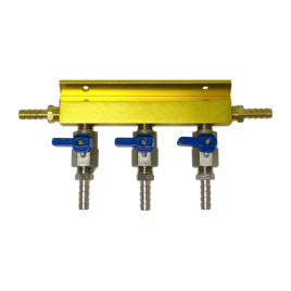 Air Distributor, Three-Way, plug-barb
