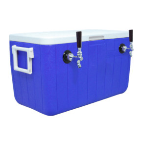 Jockey Box Picnic Cooler, 2 Faucets, 2 x 120' Coils